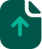 Paper with an up arrow representing uploading